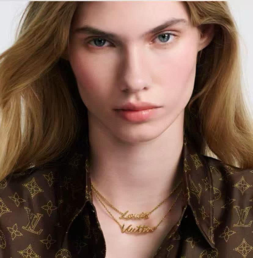 Louis Vuitton Double-Row Script Necklace